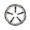 Grid Wheels Fits GD04 Series 22 x 12 Size Rims Black Plastic Set Of 5 Equips One Wheel With Screws 4A22120BIN - alternate 2